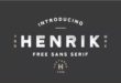 Henrik sans serif font 110x75 - Henrik Sans Serif Font Free Download