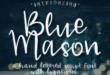 Blue Mason Script Font 110x75 - Blue Mason Script Font Free Download