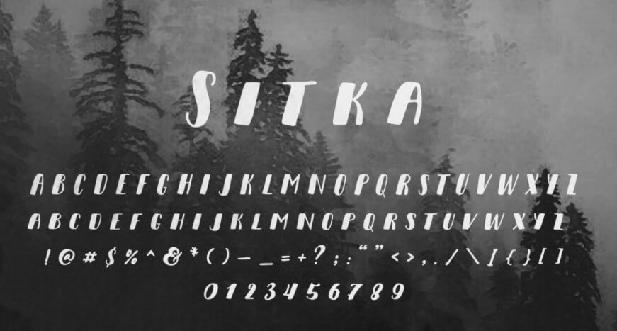 Sitka Brush Font