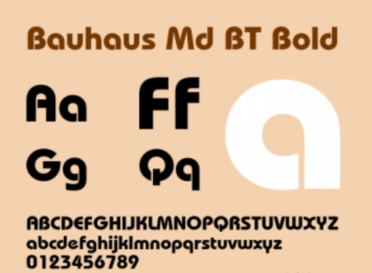 Bauhaus Md BT Bold Font