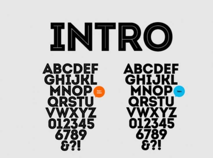 intro font - Intro Font Free Download
