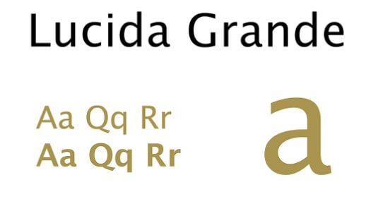 Lucida Grande Regular Font
