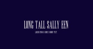 Long Tall Sally EEN Plain Font