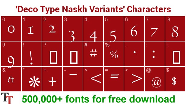 DecoType Naskh Variants Font