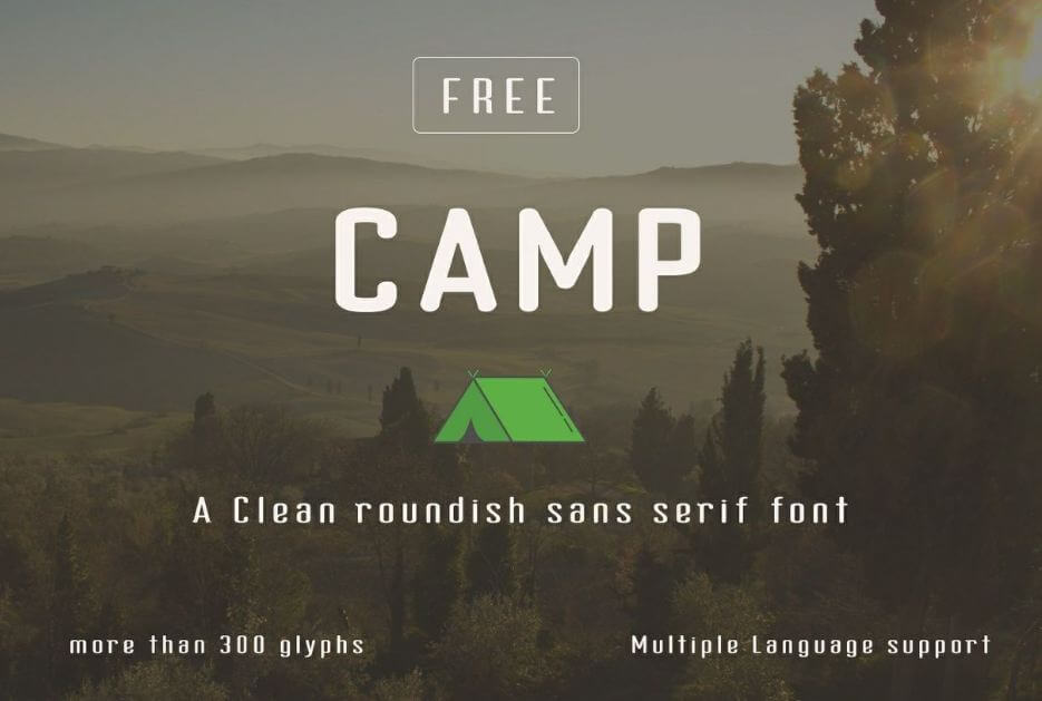 camp font - Camp typeface Free Download