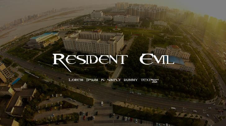 resident evil font - Resident Evil Font Free Download