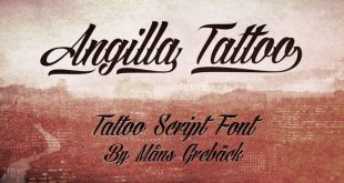 angilla font 310x165 - Angilla Tattoo Font Free Download
