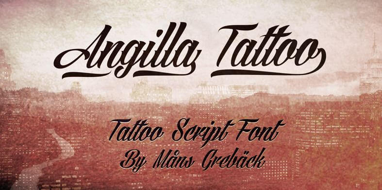 angilla font - Angilla Tattoo Font Free Download