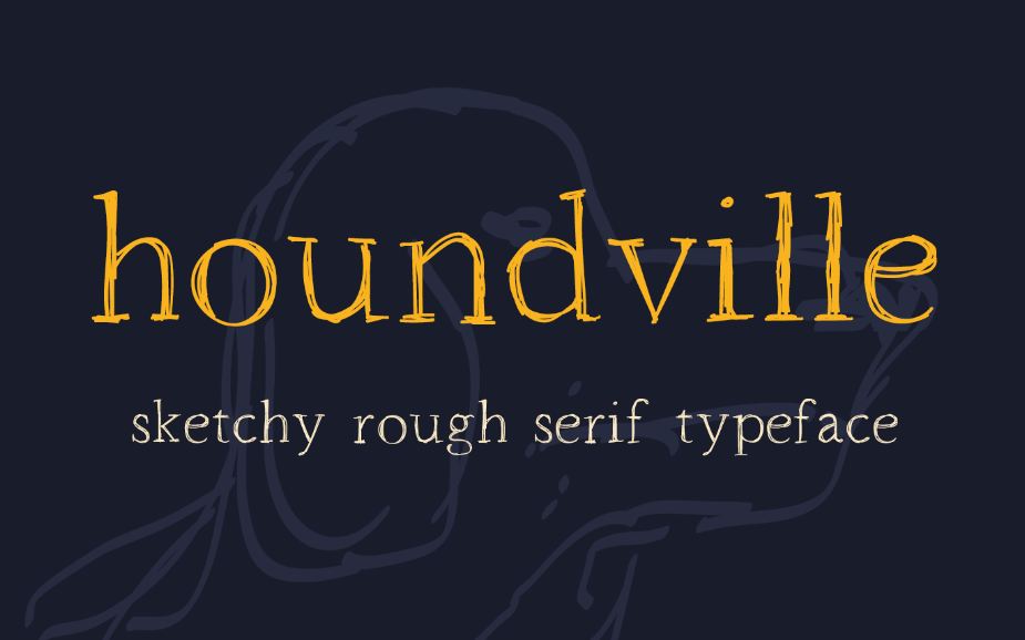 houndville font - Houndville Sketchy Font Free Download