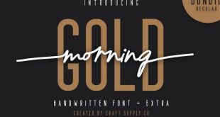 morning gold 310x165 - Morning Gold Handwritten Font Free Download