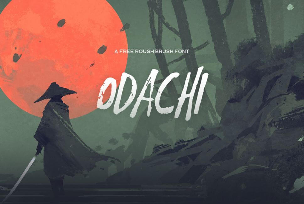odachi font - Odachi Brush Font Free Download