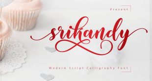 srikandy font 310x165 - Srikandy Script Font Free Download