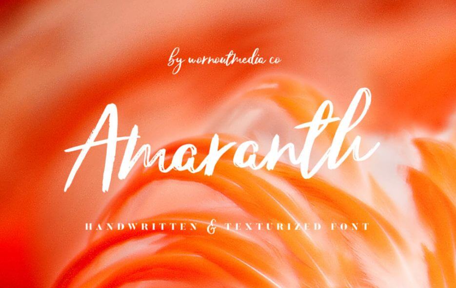 amaranth font - Amaranth Handwritten Font Free Download