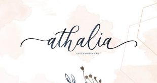 athalia font 310x165 - Athalia Script Font Free Download