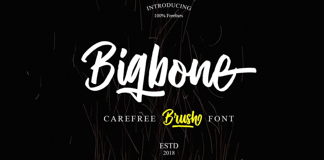 bigbone font - Bigbone Brush Font Free Download