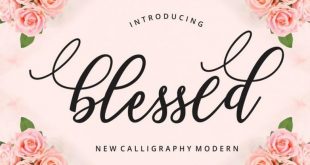 blessed font 310x165 - Blessed Script Font Free Download