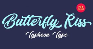 butterfly kiss font 310x165 - Butterfly Kiss Font Free Download