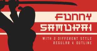 funny samurai font 310x165 - Funny Samurai Typeface Free Download