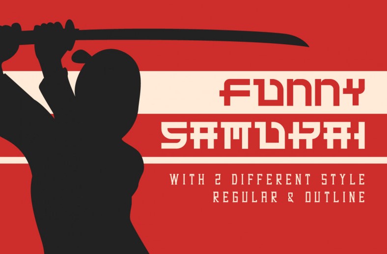 funny samurai font - Funny Samurai Typeface Free Download