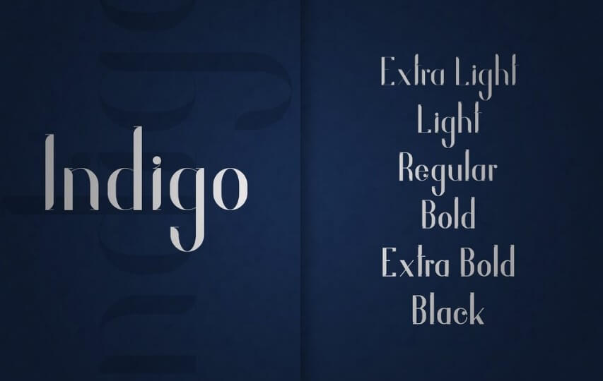 indigo font - Indigo Typeface Free Download