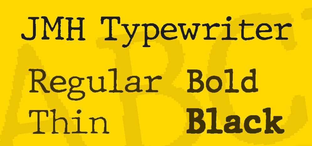 jmh typewriter font - JMH Typewriter Font Download