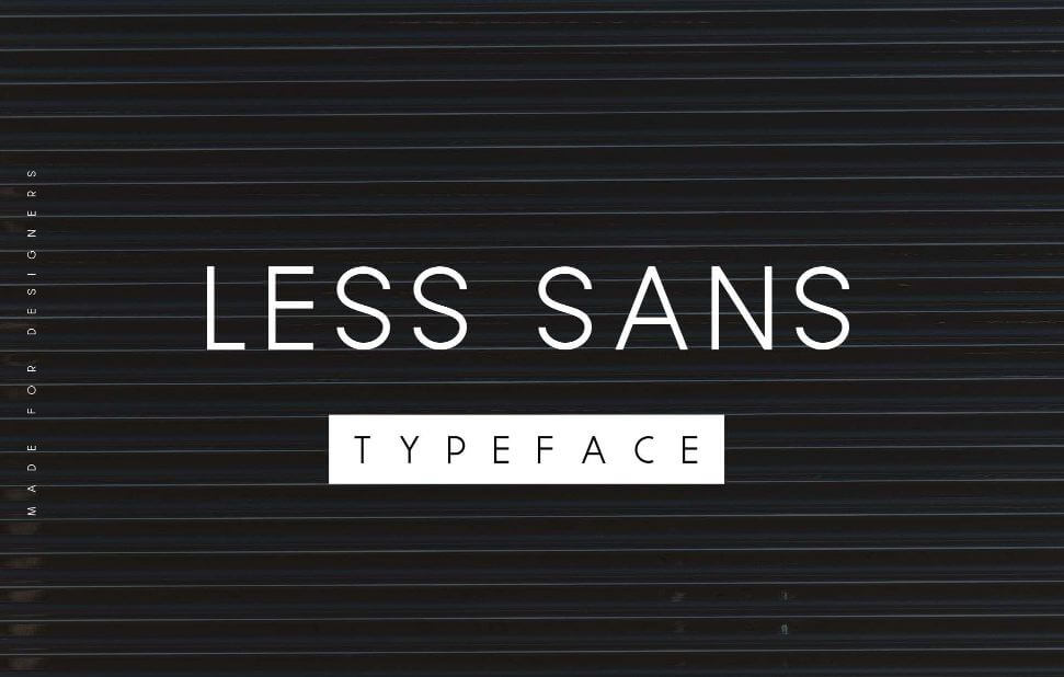 less sans font - Less Sans Minimal Typeface Free Download