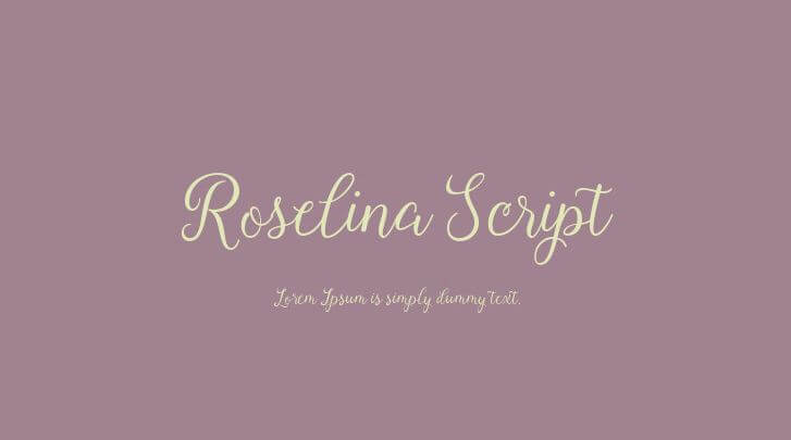 roselina font - Roselina Script Font Free Download