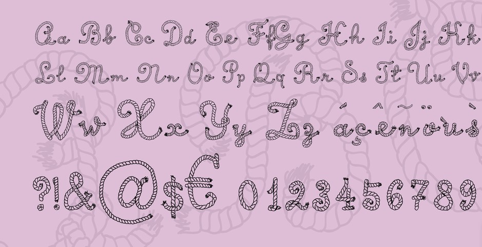 calligraphy rope - Calligraphy Rope Font Free Download