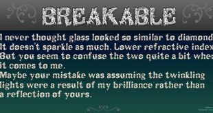 Breakable font