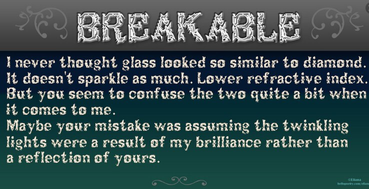 Breakable font