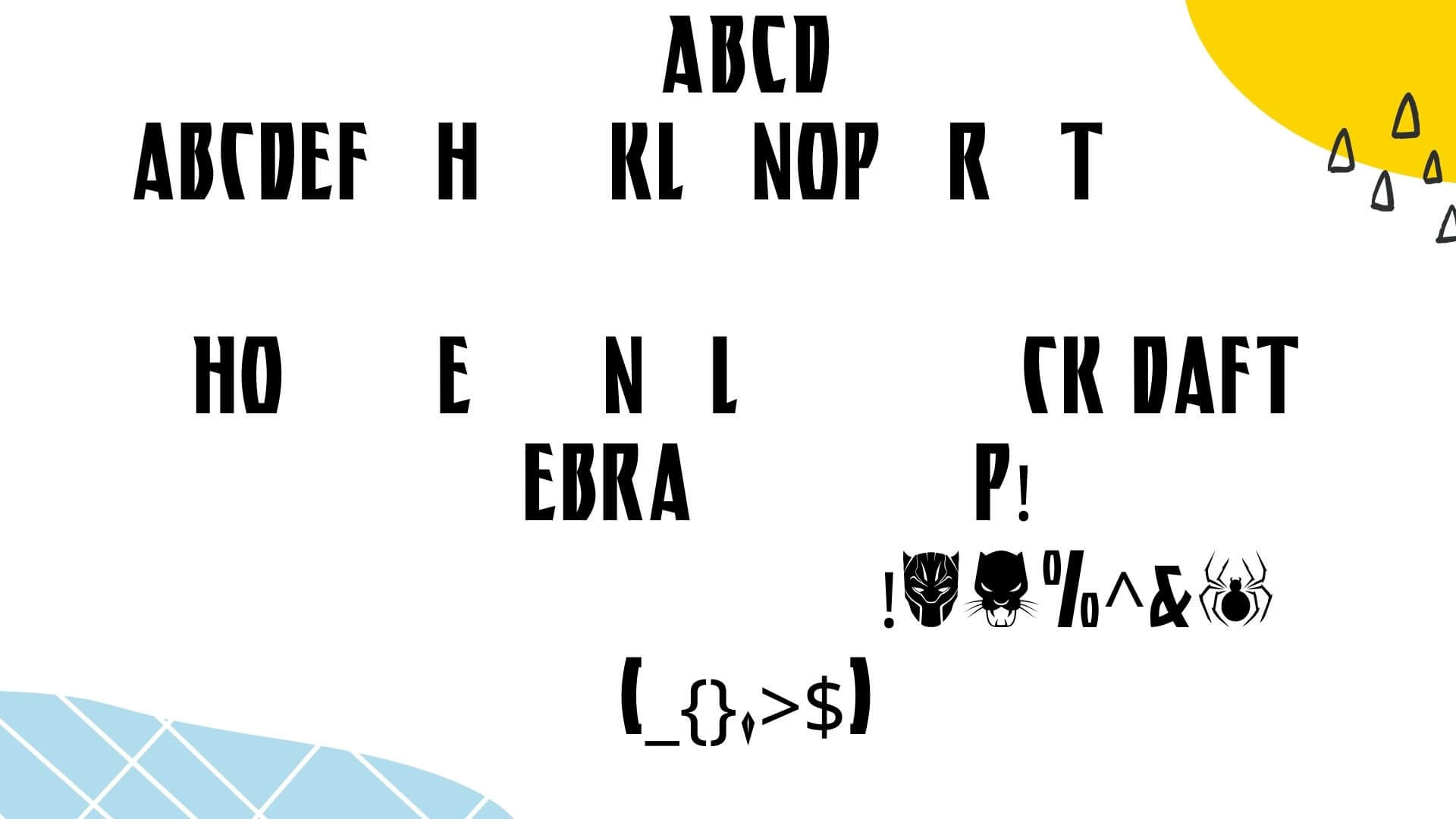 Black Panther Font View
