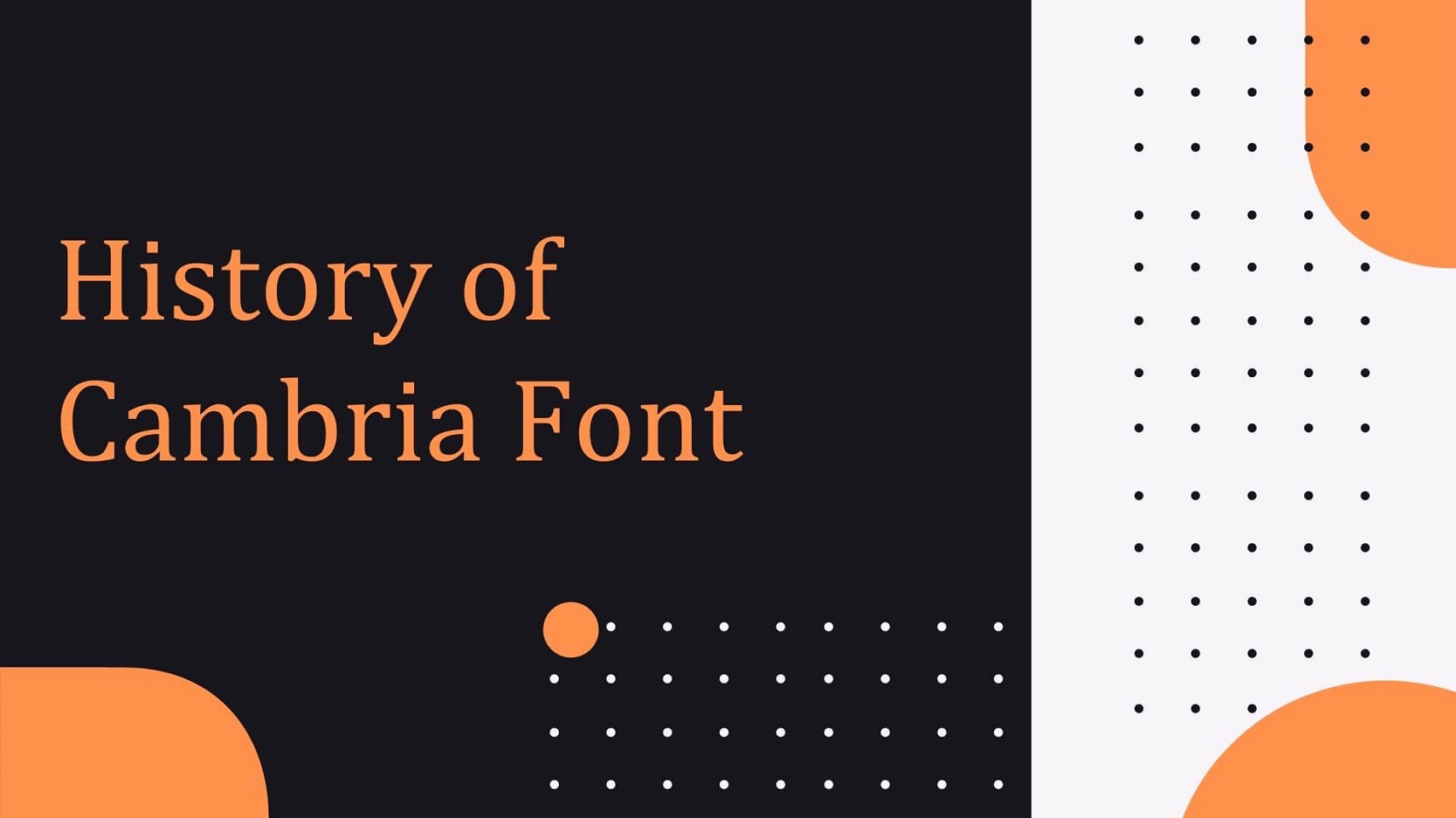 History of Cambria Font