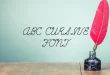 Abc Cursive Font