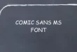 comic sans ms font feature 110x75 - Comic Sans MS Font Free Download