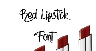 Red Lipstick Font