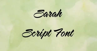 Sarah Script Font