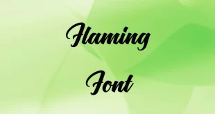 Flaming Font