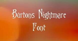 Burton's Nightmare Font