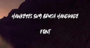 Hawkeyes SVG Brush Handmade Font