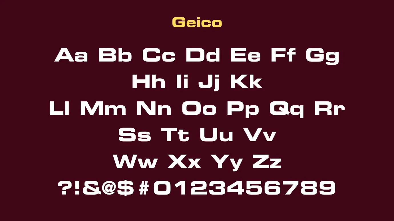 Geico Font