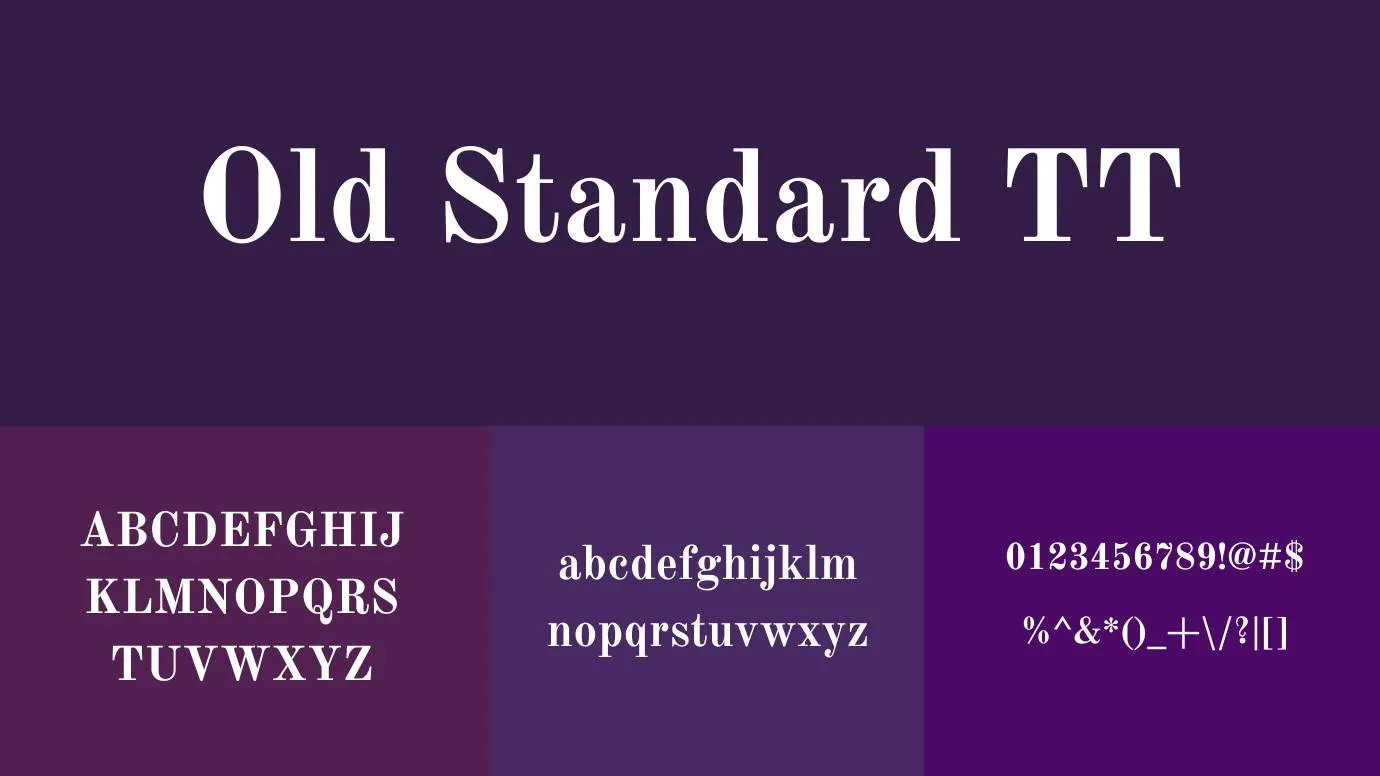 Old Standard TT Font